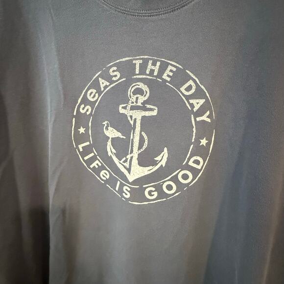Life Is Good Men’s XXXL Blue Seas The Day Crusher Tee Shirt Nautical - Picture 2 of 5